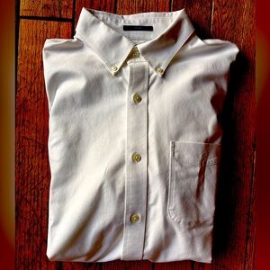 Lands’ End Men’s Dress Shirt White EUC